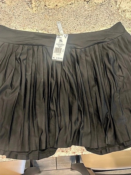 adidas Dresses & Skirts - Adidas  W PLTD SKORT Pleated Black Athletic Skort XL NWT